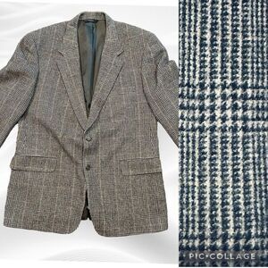 Brooks Brothers Gray Plaid Blazer - camel hair